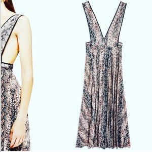 Topshop Snakeskin Print Multi Midi Dress US10